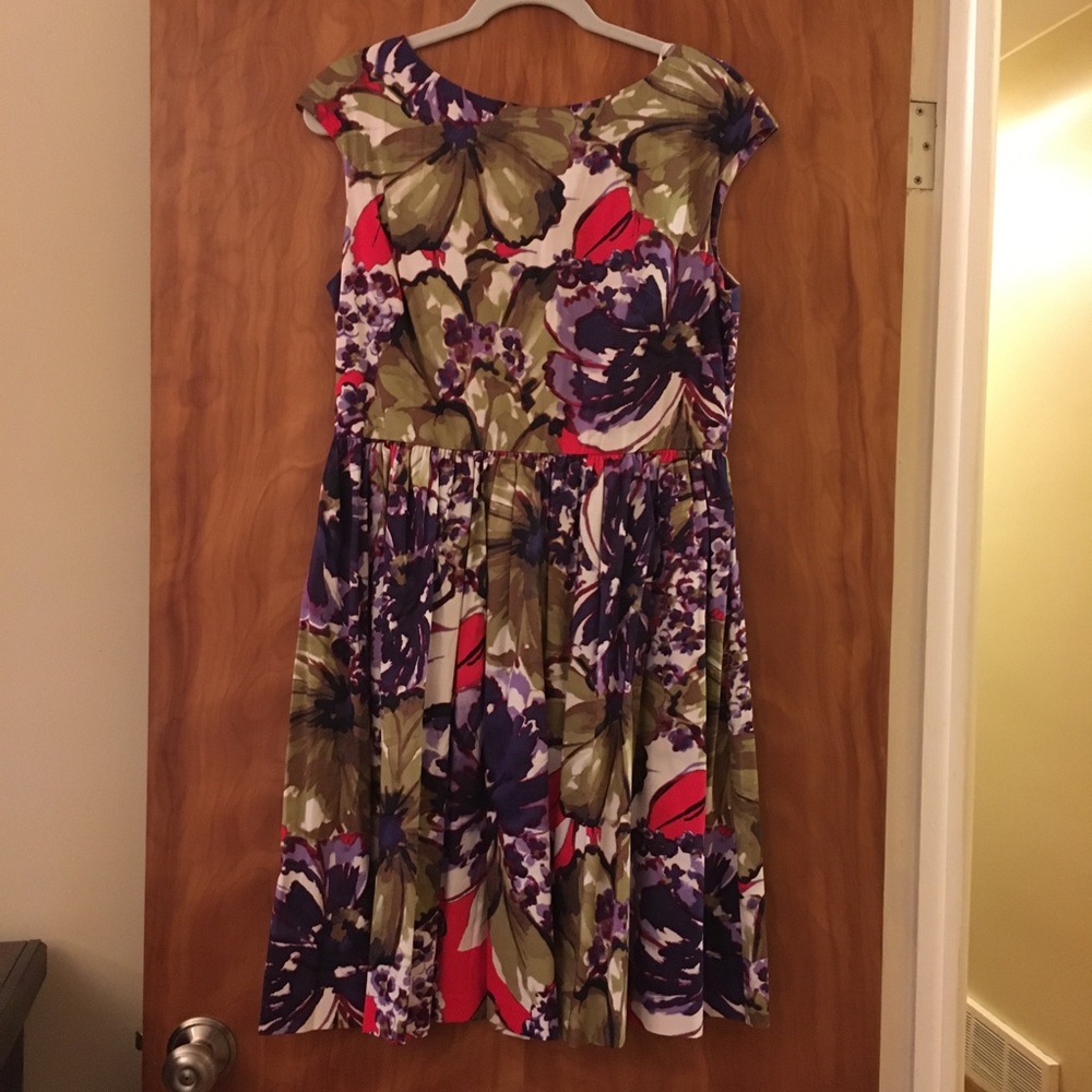 Donna Morgan Cotton Sateen Fit & Flare Dress